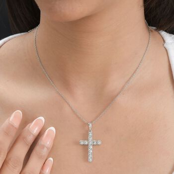Wei&szlig;er Kristall-Anh&auml;nger mit 50cm Kette - 2,08 ct.