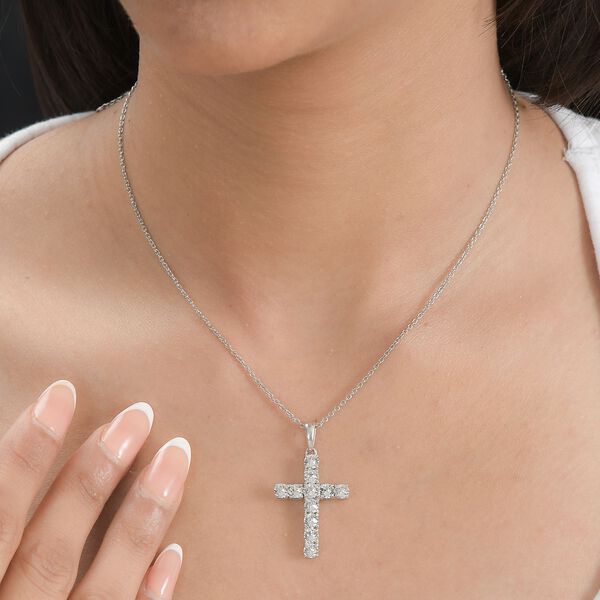 Wei&szlig;er Kristall-Anh&auml;nger mit 50cm Kette - 2,08 ct. image number 4