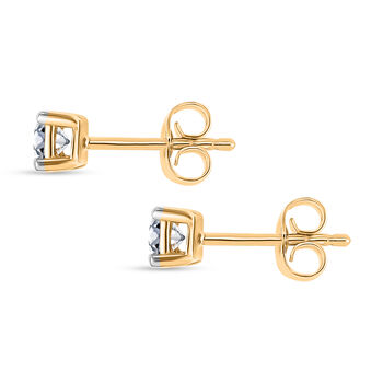 D'Joy Moissanit Ohrringe 925 Silber vergoldet ca. 0.49 ct