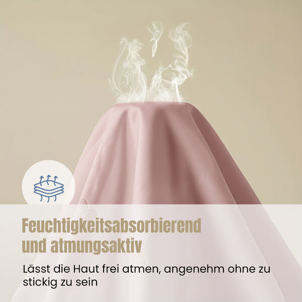 Serenity Night 100% Maulbeerseide Seidendecke mit 350gsm Seidenfüllung, 135x200cm, Altrosa image number 6