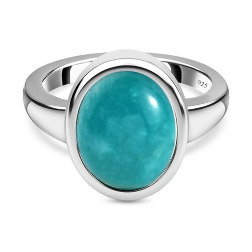 Sierra Nevada Türkis Solitär Ring, 925 Silber platiniert, 1,90 ct image number 0