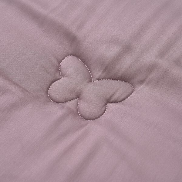 Winterbettdecke aus Bambusfaser mit eleganter Steppung und 100% Seidenfüllung, Flieder image number 6