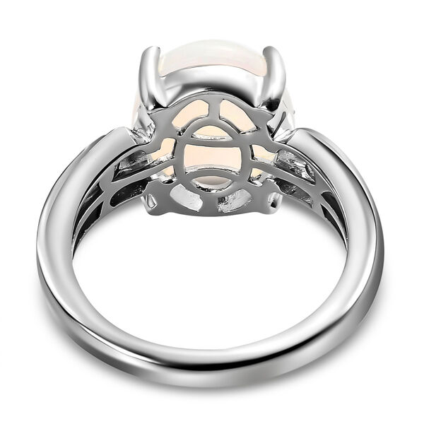 Nat&uuml;rlicher, &auml;thiopischer Opal-Ring, 925 Silber platiniert  ca. 2,88 ct image number 6