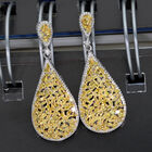 Gelber und Weißer Diamant Ohrringe 925 Silber platiniert ca. 1,00 ct image number 4