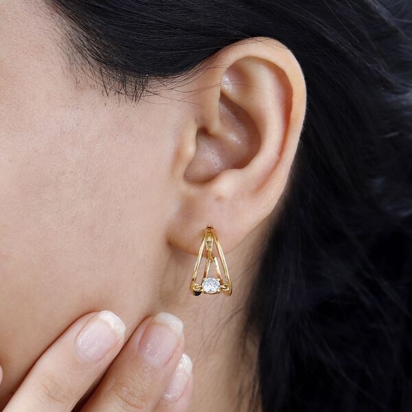 Moissanit Ohrringe, ca. 0,63 ct. image number 3