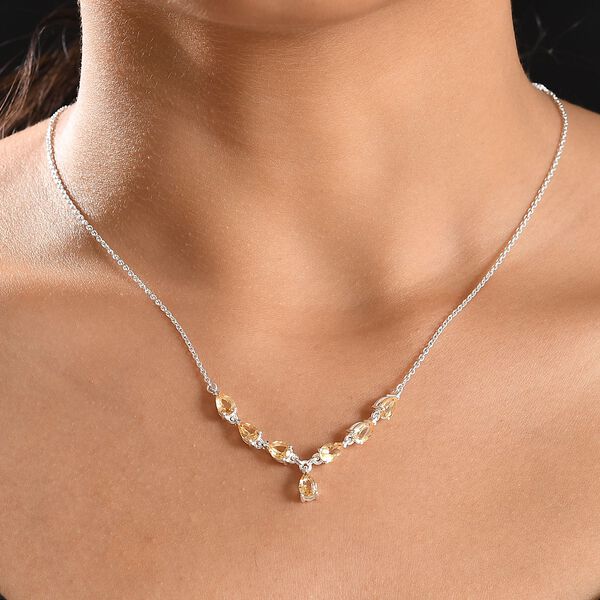 Citrin 45cm Halskette - 2,86 ct. image number 3