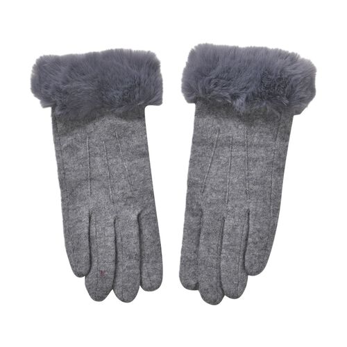 Kaschmirhandschuhe mit Touchscreen-Kompabilität, Grau image number 0