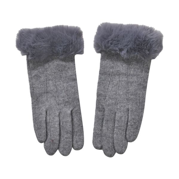 Kaschmirhandschuhe mit Touchscreen-Kompabilität, Grau image number 0