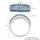Blauer Diamant Ring 925 Silber platiniert (Größe 19.00) ca. 1,00 ct image number 5
