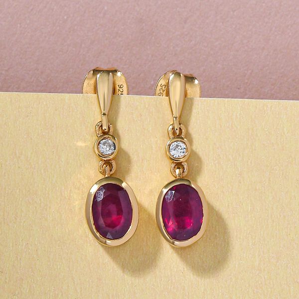 Afrikanische Rubin und Zirkon-Ohrringe - 2,57 ct. image number 2