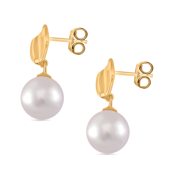 Mehrfarbige Edison Perle Ohrringe, 925 Silber 750 Gelbgold Vermeil image number 4