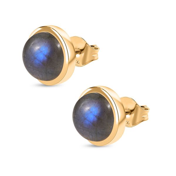 AAA Labradorit Ohrringe 925 Silber vergoldet ca. 6.91 ct image number 4