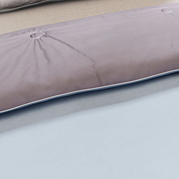 Serenity Night Wende-K&uuml;hlsteppdecke, Zwei-Ton, 135&times;200cm, Hellblau und Dunkelgrau image number 6