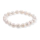 Weiße Süßwasser Perle Armband Flexibles cm