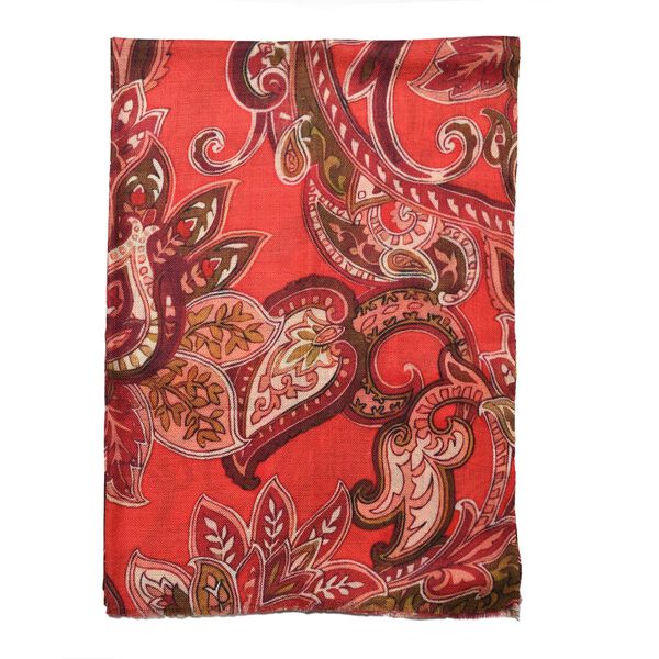 LA MAREY Schal aus 100% Premium-Kaschmir mit Digitaldruck, 70x200 cm, rot image number 7