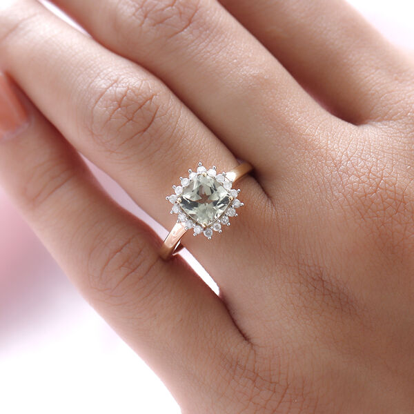 AAA Turkizit und Diamant-Ring, I2-I3 G-H, 585 Gelbgold  ca. 1,94 ct image number 3