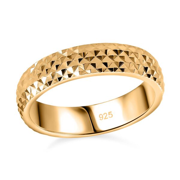 Designer-Stil-Ring mit Diamantschliff-Muster image number 4