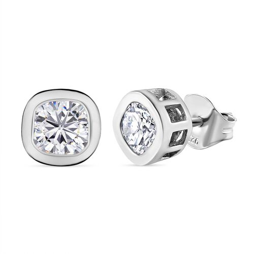 Moissanit Solitär Ohrringe - 1,11 ct. image number 0