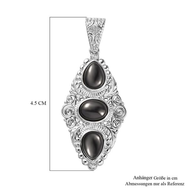 Elite Shungit Anh&auml;nger 925 Silber platiniert ca. 2.50 ct image number 6