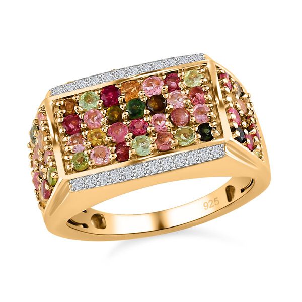Natürlicher, mehrfarbiger Turmalin und Zirkon-Ring - 2,38 ct. image number 4