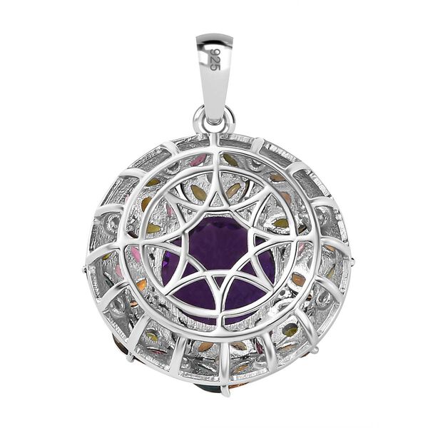 Afrikanischer Amethyst, mehrfarbiger Turmalin und Zirkon-Anh&auml;nger - 9,39 ct. image number 5