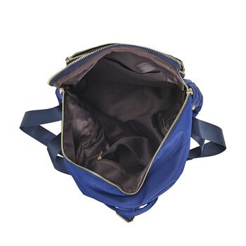 Nylon-Rucksack mit Smartem Ordnungssystem, wasserabweisendem Nylon, verstellbaren Schultergurten, Gr&ouml;&szlig;e: 24x10x33cm, Blau