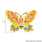 Schmetterling Tablettendöschen mit Kristallen, emailliert, mehrfarbig, 7,5x2 cm, mehrfarbig image number 4