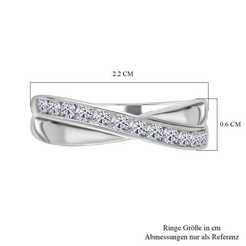 LUXURIANT DIAMOND- SI-GH Labor Diamant Ring, 925 Silber platiniert - 0,50 ct. image number 3