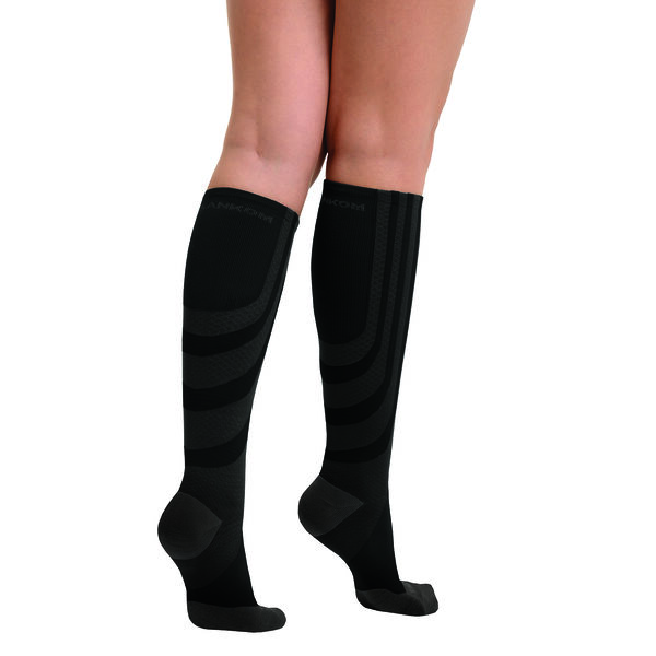 SANKOM - Kompressionskniestr&uuml;mpfe, Gr&ouml;&szlig;e 43-47 Schwarz