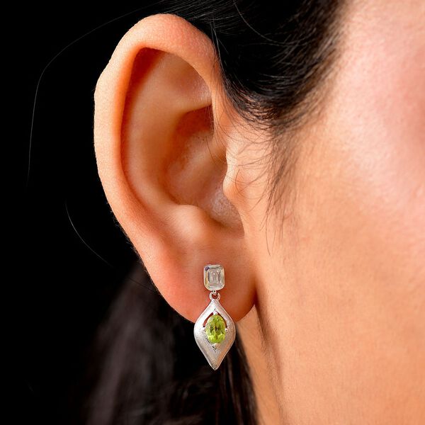 Peridot und Zirkon Ohrringe - 1,61 ct. image number 2