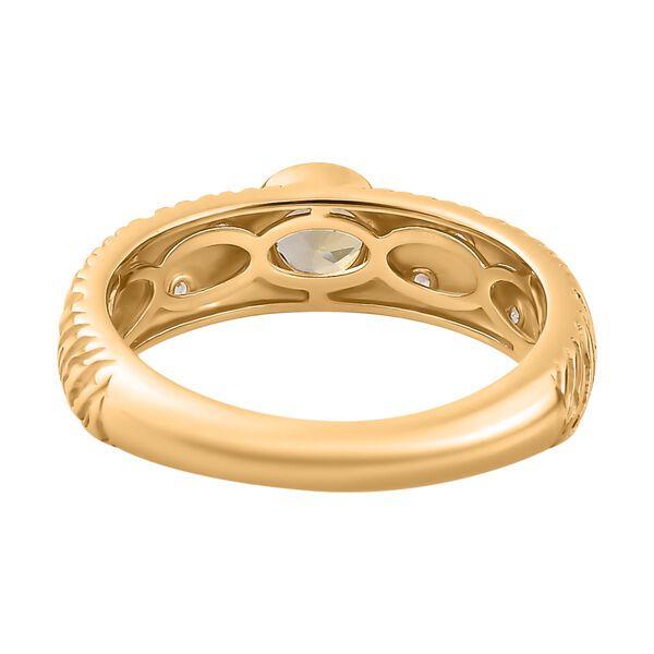 AA nat&uuml;rlicher goldener Tansanit und Zirkon-Ring - 0,52 ct. image number 6