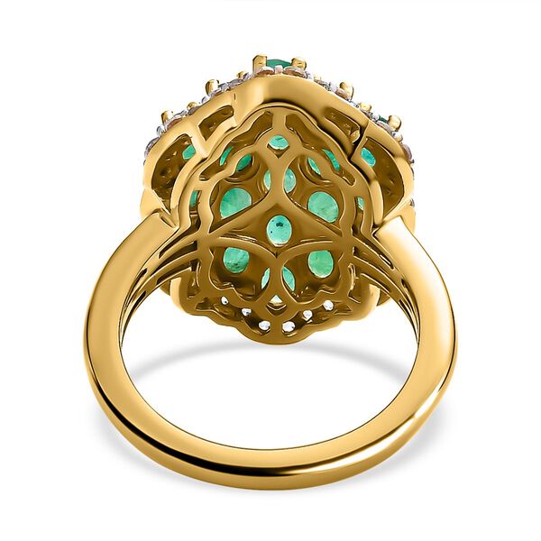 Kagem sambischer Smaragd und Zirkon-Ring - 3,06 ct. image number 6