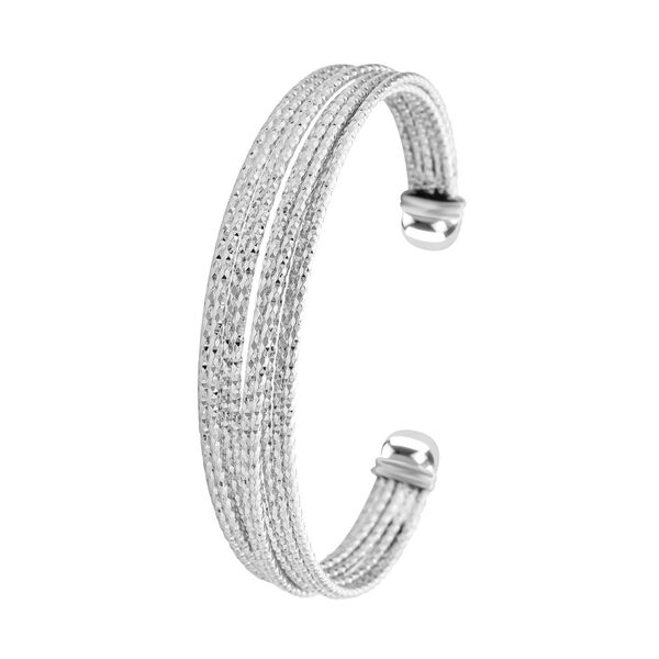 Designer Inspirierter Armreif, ca. 19 cm, silberfarben image number 4