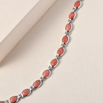 Oregon Pfirsich Opal Armband, 925 Silber platiniert, 6,94 ct