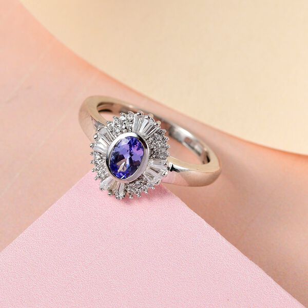 Tansanit und Zirkon-Ring - 0,92 ct. image number 2