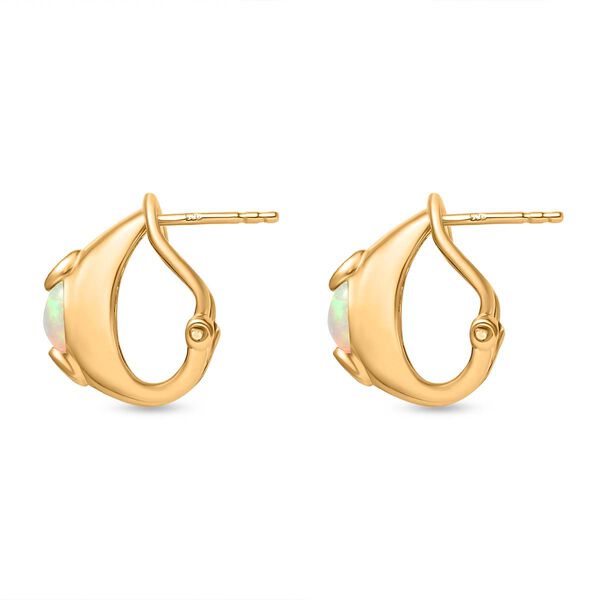 AA natürlicher, äthiopischer Welo Opal und Zirkon Ohrringe - 0,75 ct. image number 5