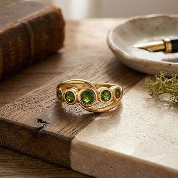 Nat&uuml;rlicher Chromdiopsid-Ring - 0,97 ct.