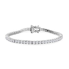 Moissanit Armband ca. 19 cm 925 Silber rhodiniert ca. 5,89 ct.