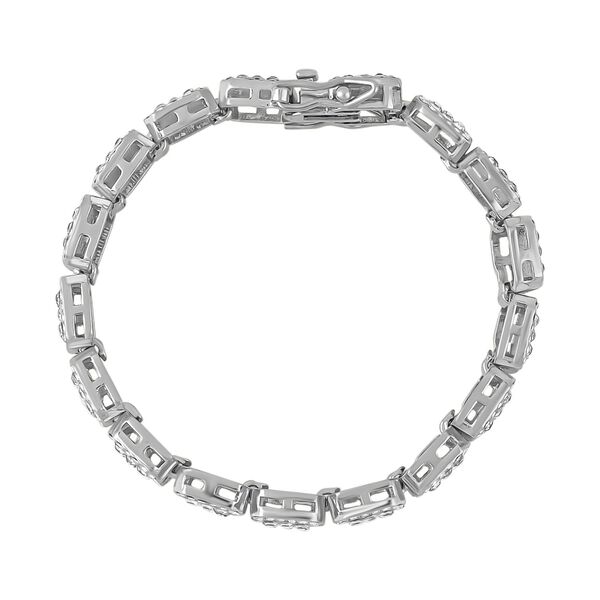 Wei&szlig;es Kristall-Armband ca. 18.5 cm image number 2