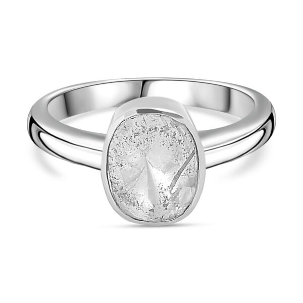 Polki Diamant Ring, 925 Silber (Größe 17.00) ca. 0.75 ct image number 0
