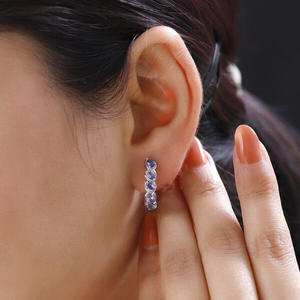 Tansanit Creolen - 1,39 ct. image number 3