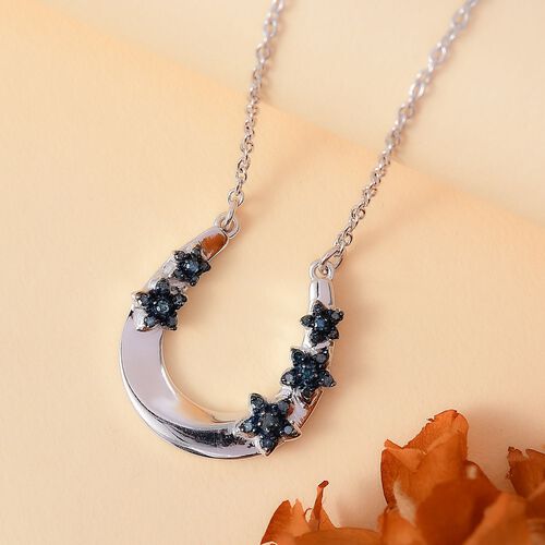 GP Celestial Kollektion - Blauer Diamant Anhänger mit Kette, ca. 0.26 ct. image number 1