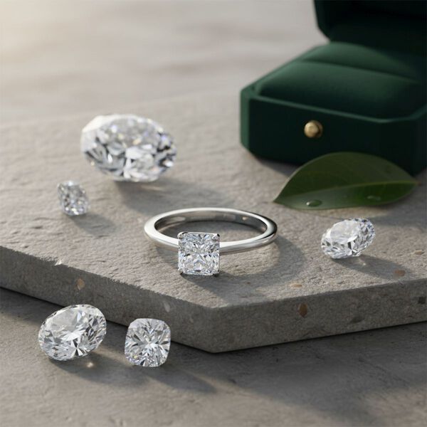 LUXURIANT IGI zertifizierter VS-EF Labor Diamant Ring in 950 Platin - 1 ct. image number 1