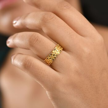 GP Trionfo Honeycomb Kollektion - Kanchanaburi Blauer Saphir Ring 925 Silber 750 Gelb Vergoldet (Gr&ouml;&szlig;e 17.00)