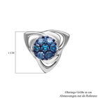Blaue Diamant Ohrstecker, 925 Silber platiniert ca. 0.25 ct image number 4