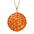 Salamanca Feueropal-Anhänger mit Kette, ca. 50 cm, 925 Silber vergoldet ca. 4,02 ct