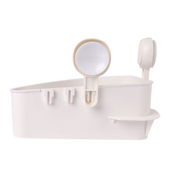 Dreieckiger Eckschrank, Gr&ouml;&szlig;e 25,5x25,5x10,5 cm, Wei&szlig;