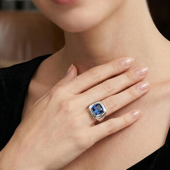 Ceylonfarbener Quarz-Ring - 4,38 ct.