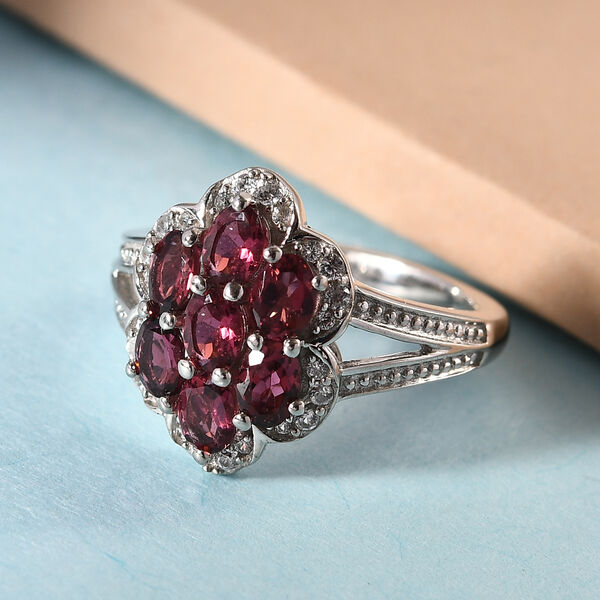 Rubellit und Zirkon Ring - 1,49 ct. image number 2
