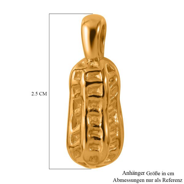 Italienischer Erdnuss-Nugget-Anh&auml;nger in 999 Gold image number 5